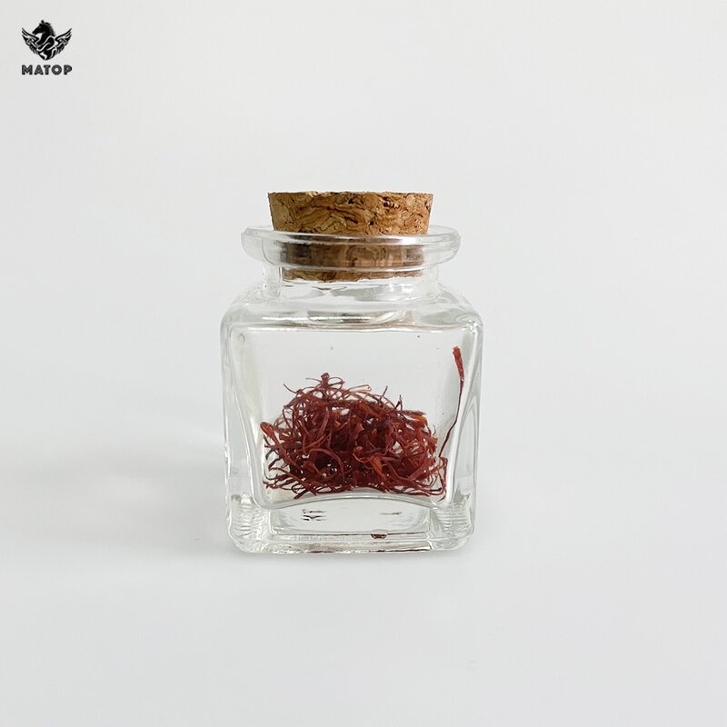 Saffron Packaging Jar Manufacturer - 1g-5g Customized Label square Round