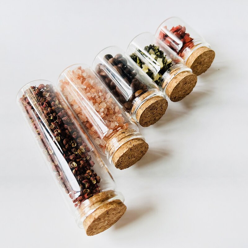 Glass Bottle with Cork Supplier - Custom Clear for Spice Packaging