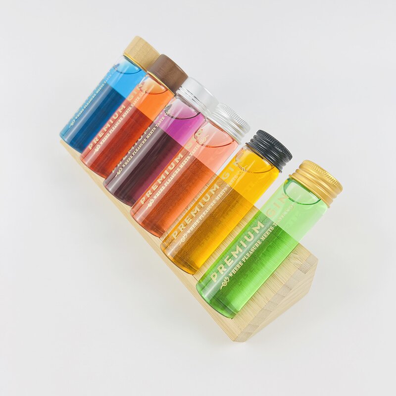 Glass Vials Tube Supplier - Matop Packaging Bottle Wooden Rack Gold Cap