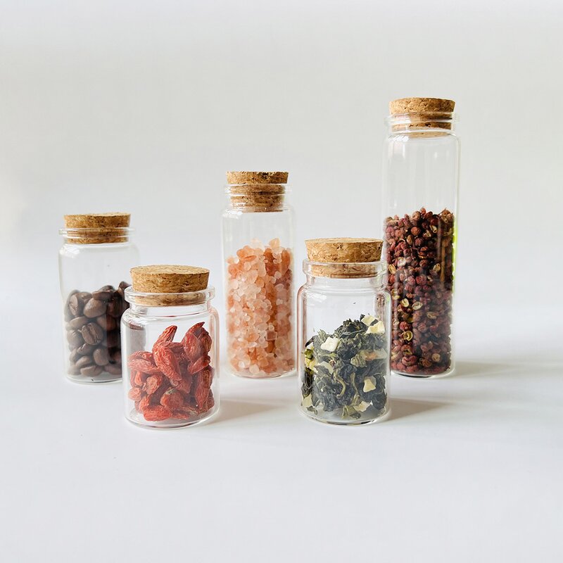 Glass Vials with Cork Manufacturer - Stock Size Mini 30ml 50ml with Stoppers