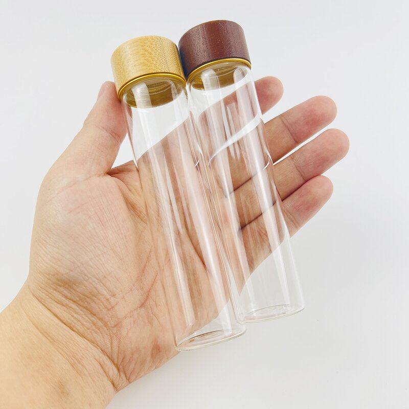 Glass Bottle with Screw Caps Supplier - Wholesale Flat Bottom Match Wooden