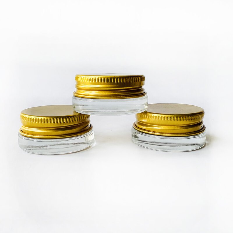 Mini Cream Glass Jar Supplier - 3g-15ml Round Clear Frosted Eye Cream