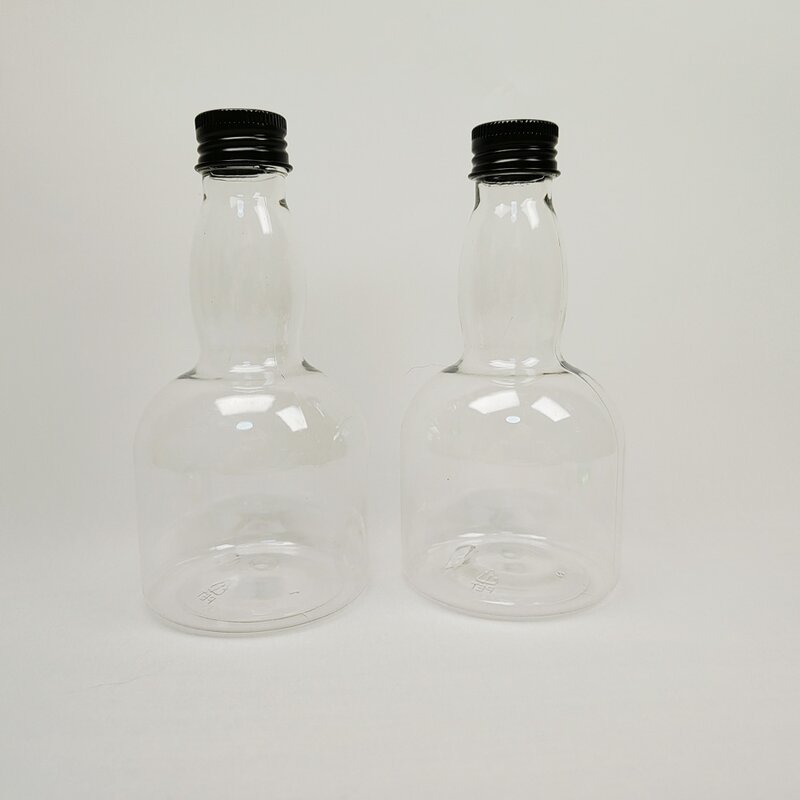 PET Plastic Liqueur Bottle Factory - Custom Labeling Printing Transparent