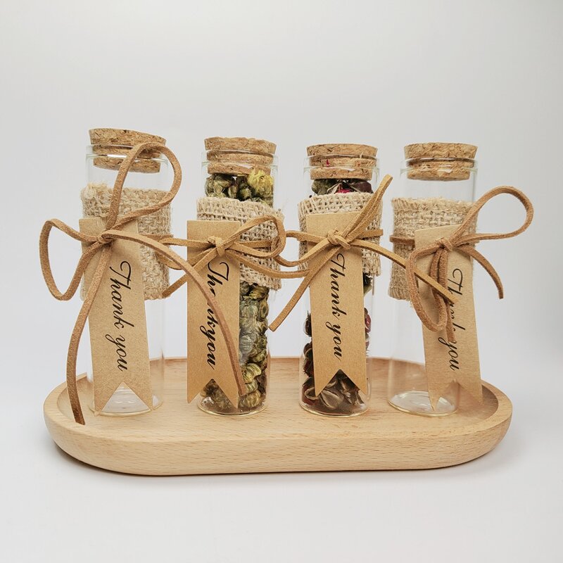 Glass Wishing Bottles Supplier - 10ml 15ml 20ml Clear with Wood Cork Lid