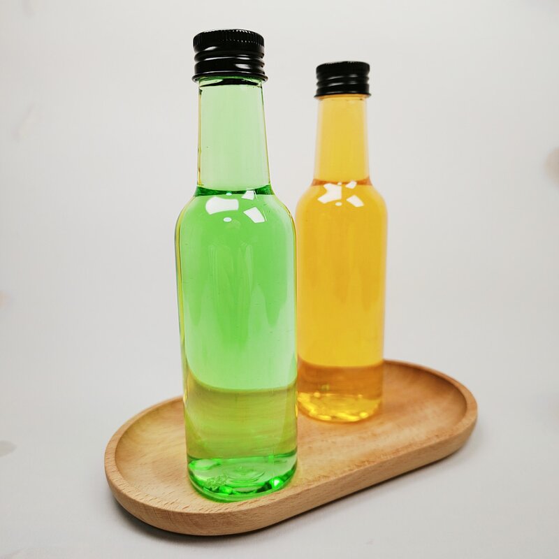 PET Plastic Liqueur Bottle Factory - Custom Labeling Printing Transparent