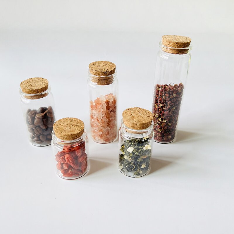Glass Vials with Cork Manufacturer - Stock Size Mini 30ml 50ml with Stoppers