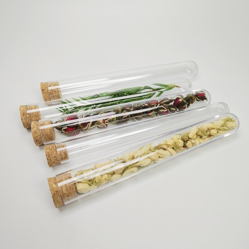 Plastic Test Tubes Manufacturer - Customized Size 200mm with Cork Stopper