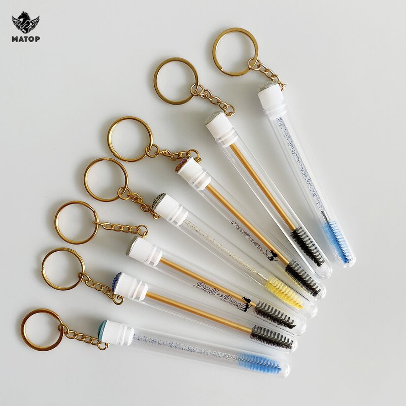 Eyelash Spoolie Brush Supplier - Wholesale Customized Top Caps Keychain