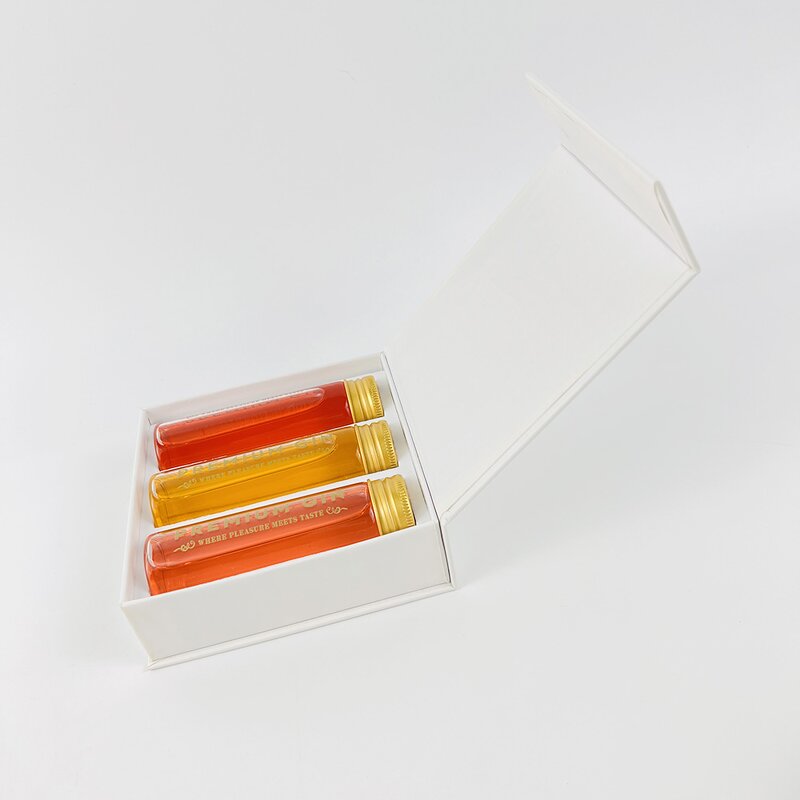 White Box Packaging Factory - 30ml Food Grade with Glass Vial Screw Caps