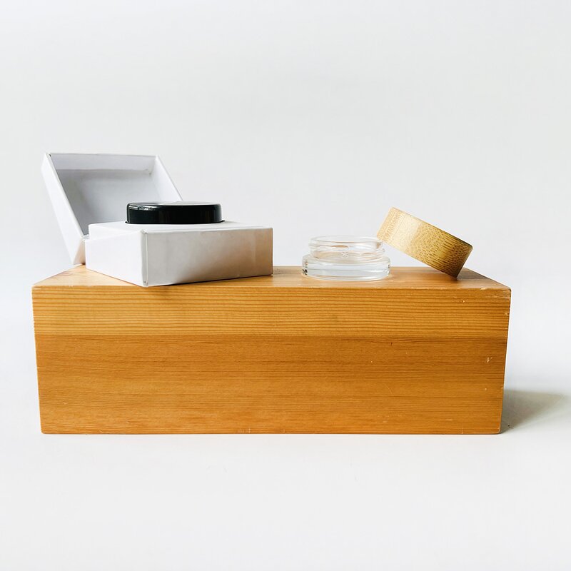 Matte Black Glass Jars Supplier - Bamboo Tops Bottles 3ml-9ml Custom Colors