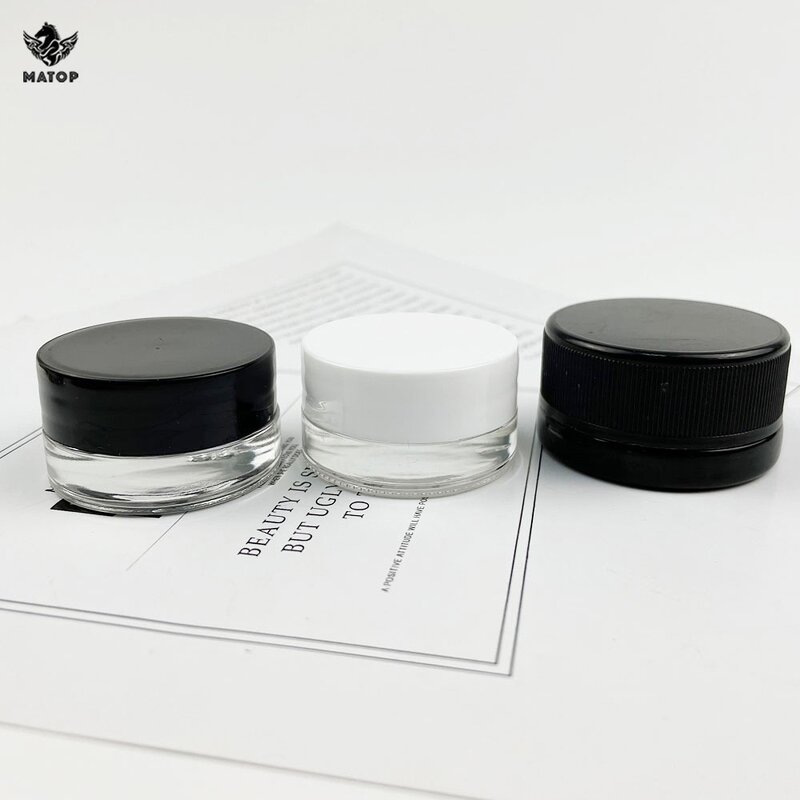 Small Glass square Jars Factory - In Stock 1-7 Gram Creams Extracts Wax