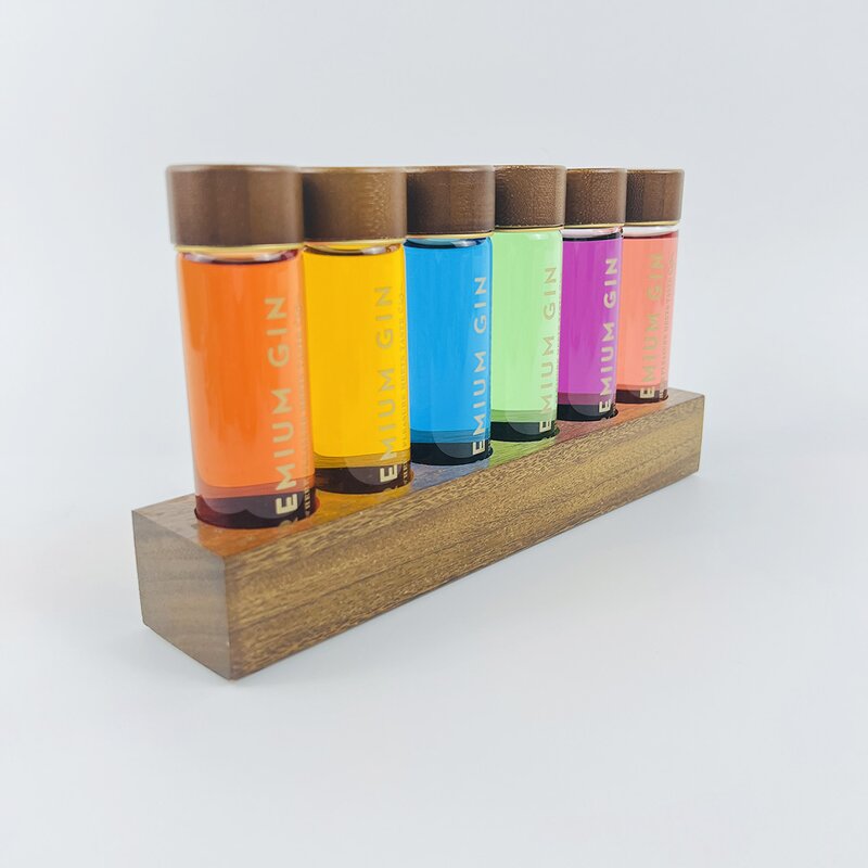 Mini Glass Wishing Bottle Factory - Clear with Wooden Lid Decorative Tube