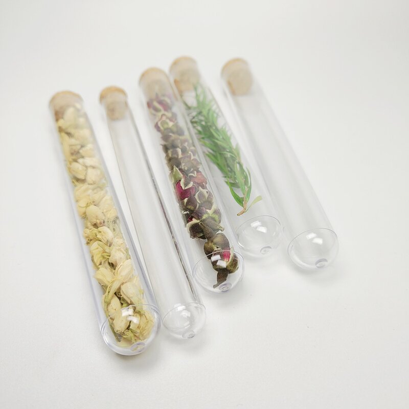 Plastic Test Tubes Manufacturer - Customized Size 200mm with Cork Stopper