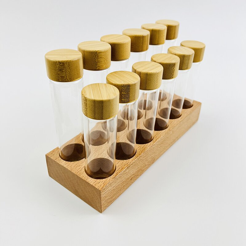 Glass Bottle with Screw Caps Supplier - Wholesale Flat Bottom Match Wooden