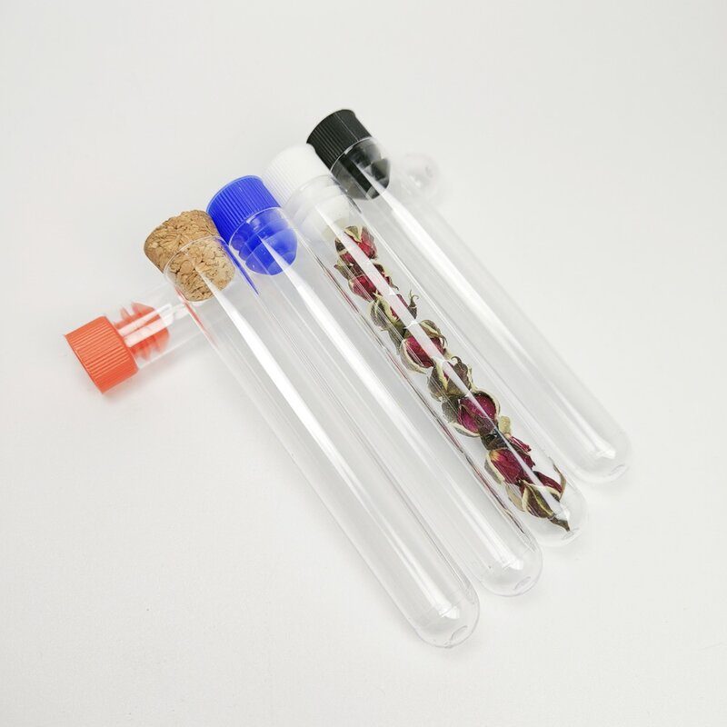 Plastic Test Tubes Supplier - Wholesalers 100mm with Cork Stoppers