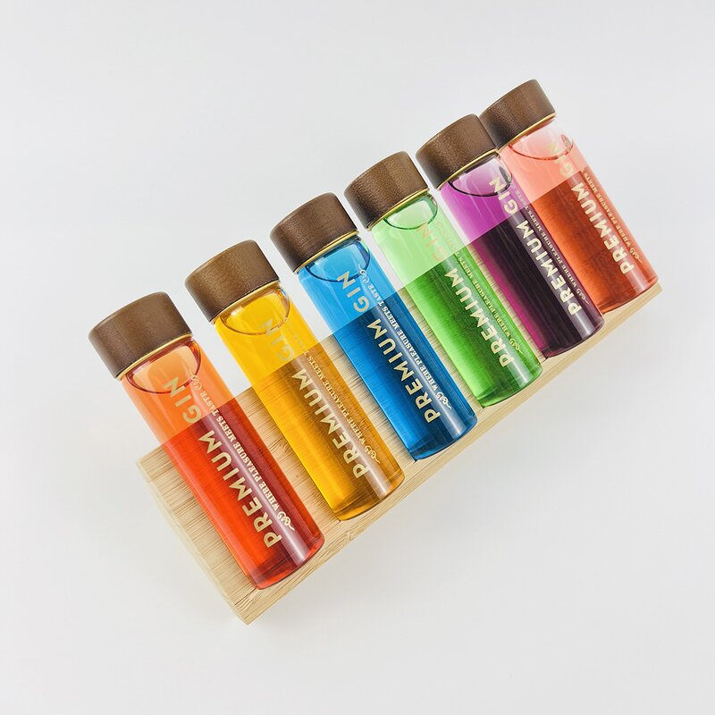 Mini Glass Wishing Bottle Factory - Clear with Wooden Lid Decorative Tube