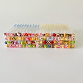 Mini Brush Set Supplier - Purple Green Pink Black with Plastic Tube