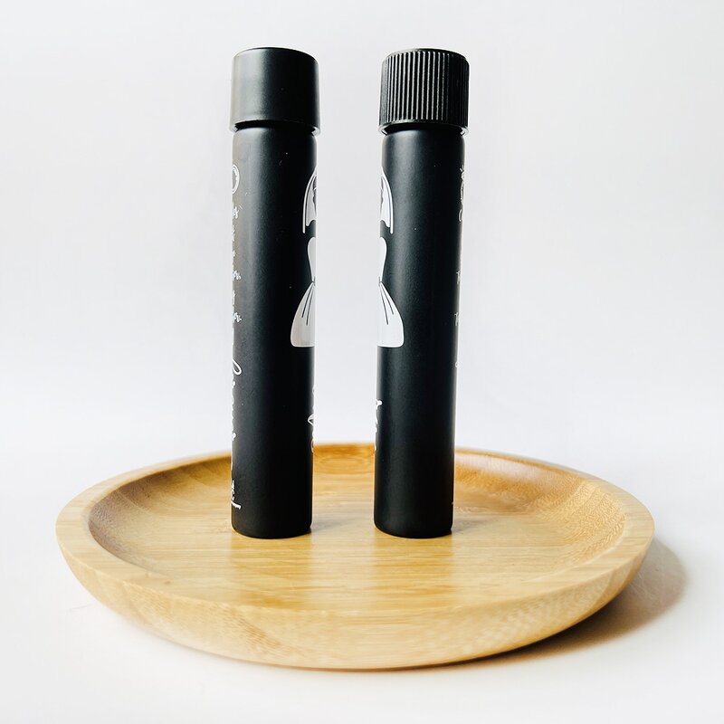 Black Glass Pre Tubes Manufacturer - 120mm Childproof Rolled with Screw Caps