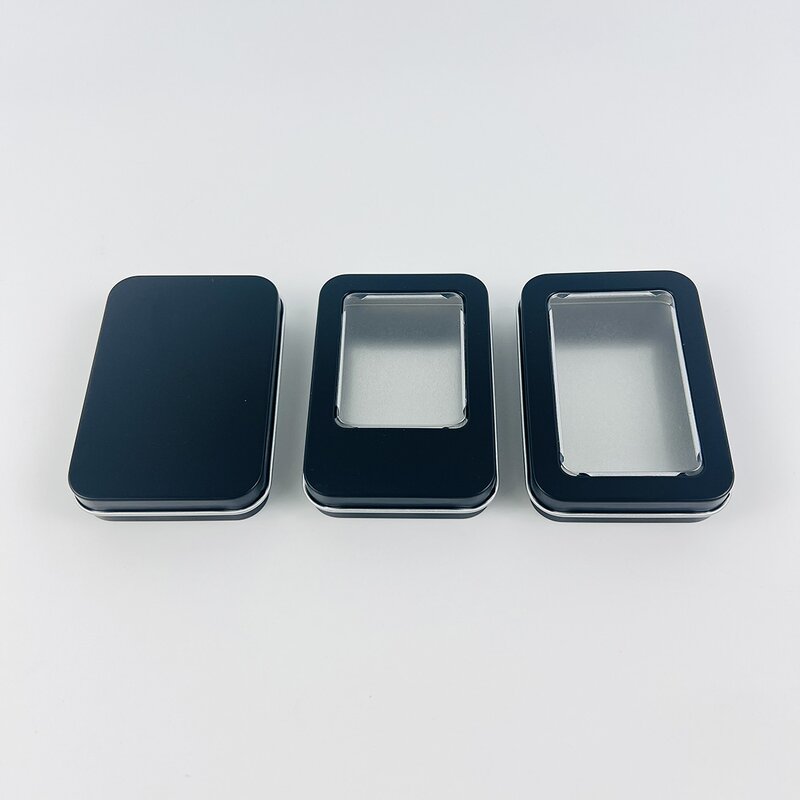 Gift Tin Box Manufacturer - Custom Printed Black Metal Case Rectangular