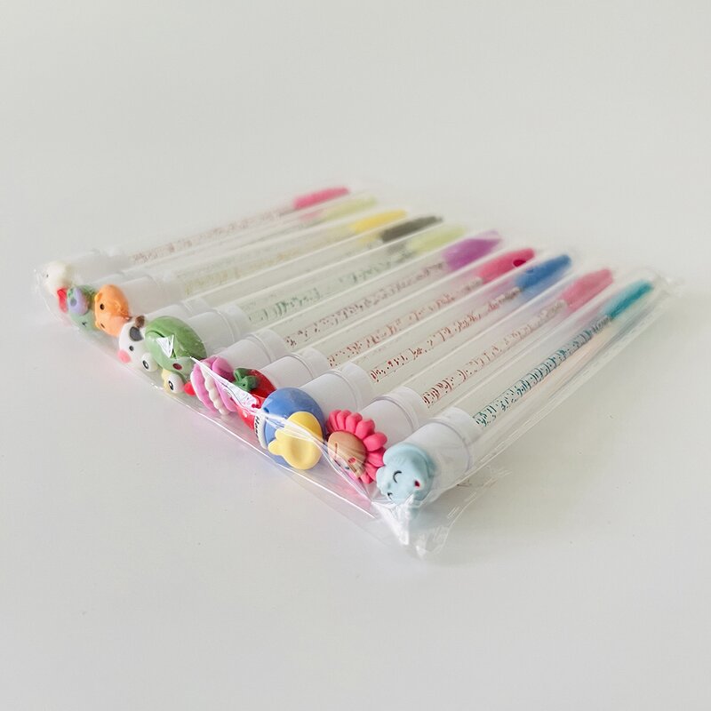 Mini Brush Set Supplier - Purple Green Pink Black with Plastic Tube