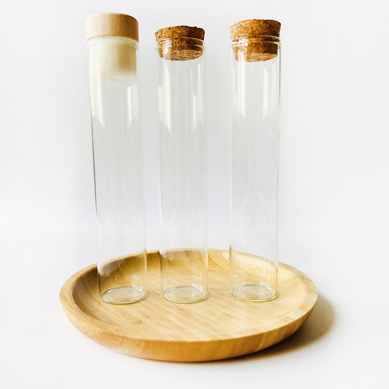 Glass Tube with Cork Supplier - Custom Size Logo Glass Test Tube