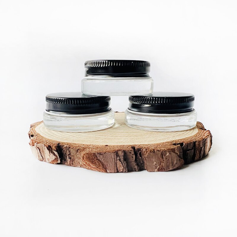 Mini Cream Glass Jar Supplier - 3g-15ml Round Clear Frosted Eye Cream