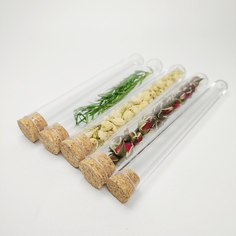 Plastic Test Tubes Manufacturer - Customized Size 200mm with Cork Stopper