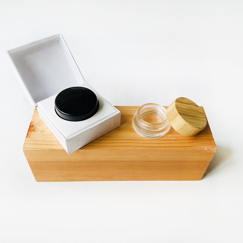 Matte Black Glass Jars Supplier - Bamboo Tops Bottles 3ml-9ml Custom Colors