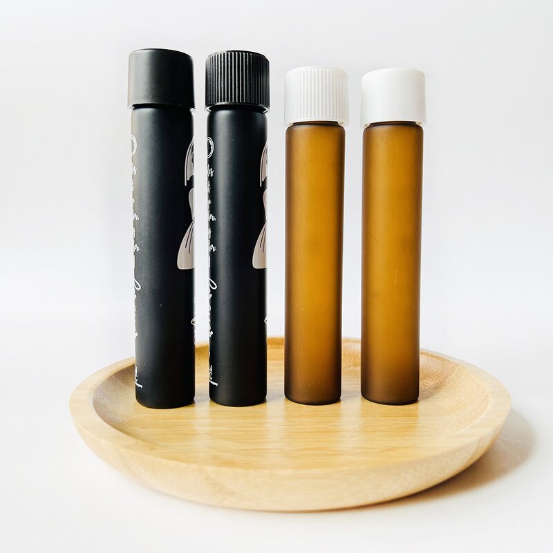 Black Glass Pre Tubes Manufacturer - 120mm Childproof Rolled with Screw Caps