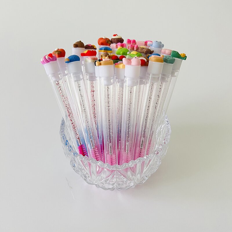 Eyelash Mascara Wand Supplier - Tube Spoolie Nylon False Lash Tool Set