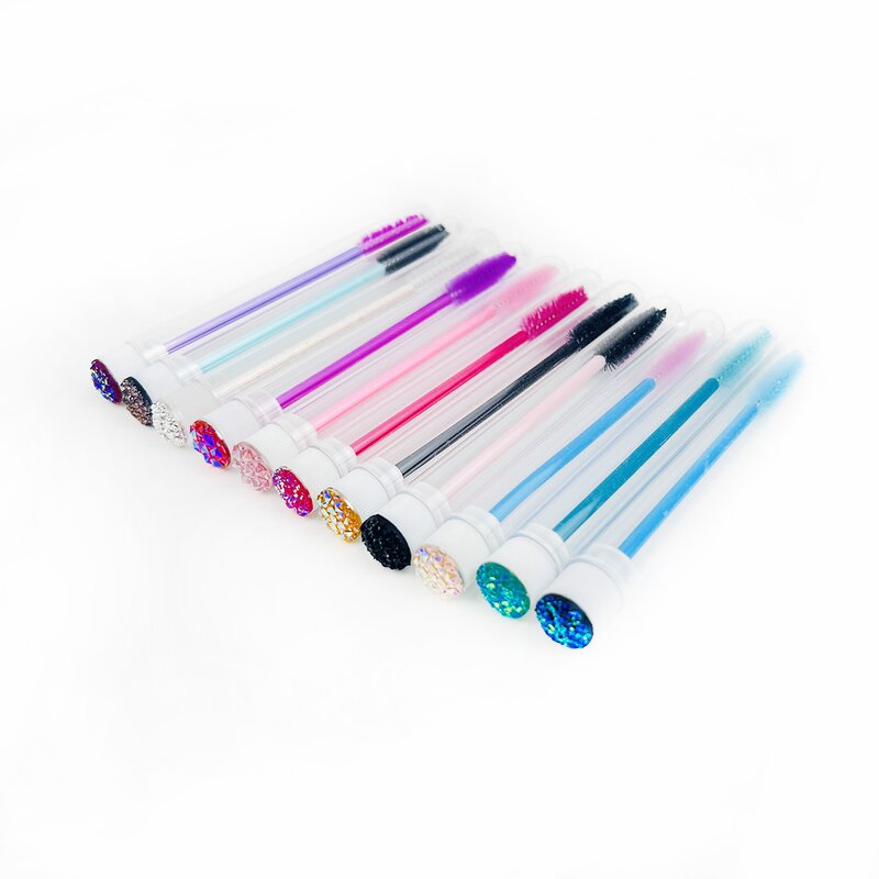 Colorful Eyelash Brush Factory - Black White Purple Red Pink Blue Mascara