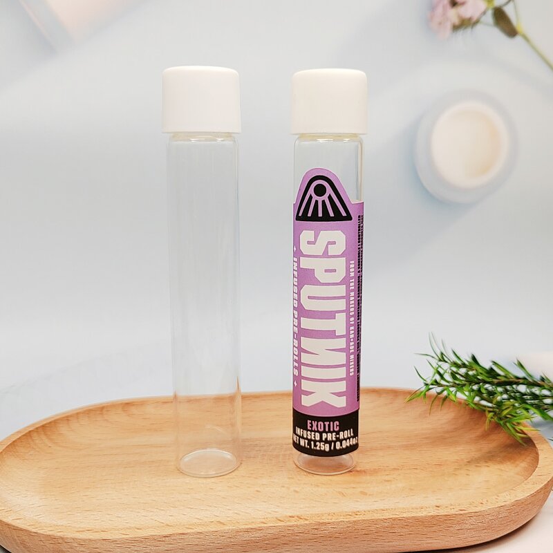 Glass Pre Tube Manufacturer - Custom Printed Stickers 98mm-120mm with Lid