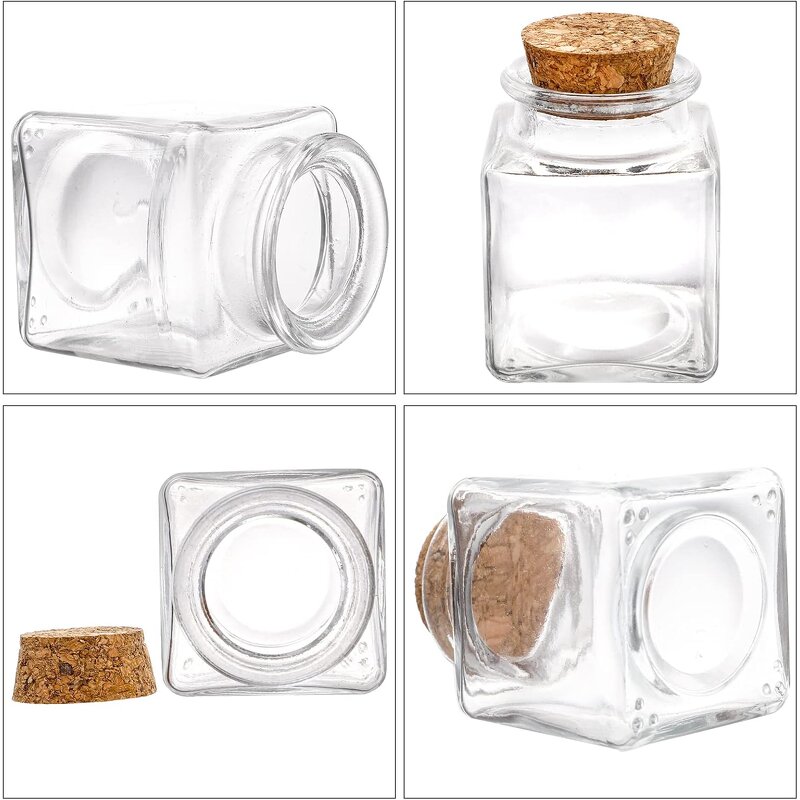 Saffron Glass Bottles Supplier - Wholesale square Round Customized Cork