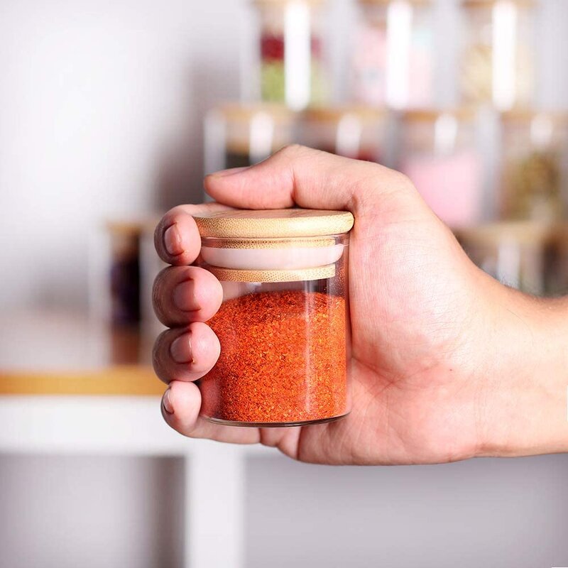 Candy Storage Glass Jar Supplier - Food Grade Airtight Bamboo Lid Clear