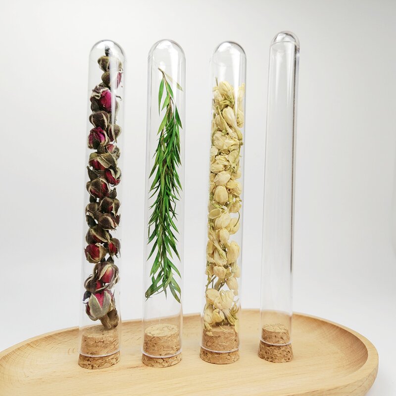 Plastic Vials Supplier - 125mm Test Tubes Plastic with Cork Stopper