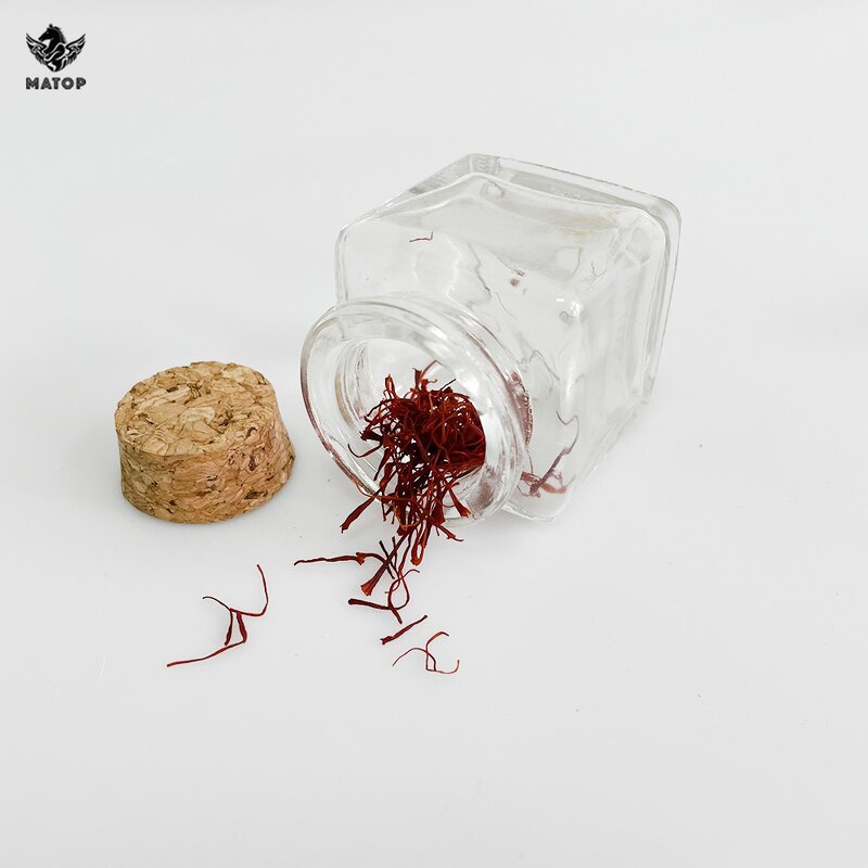 Saffron Packaging Jar Manufacturer - 1g-5g Customized Label square Round