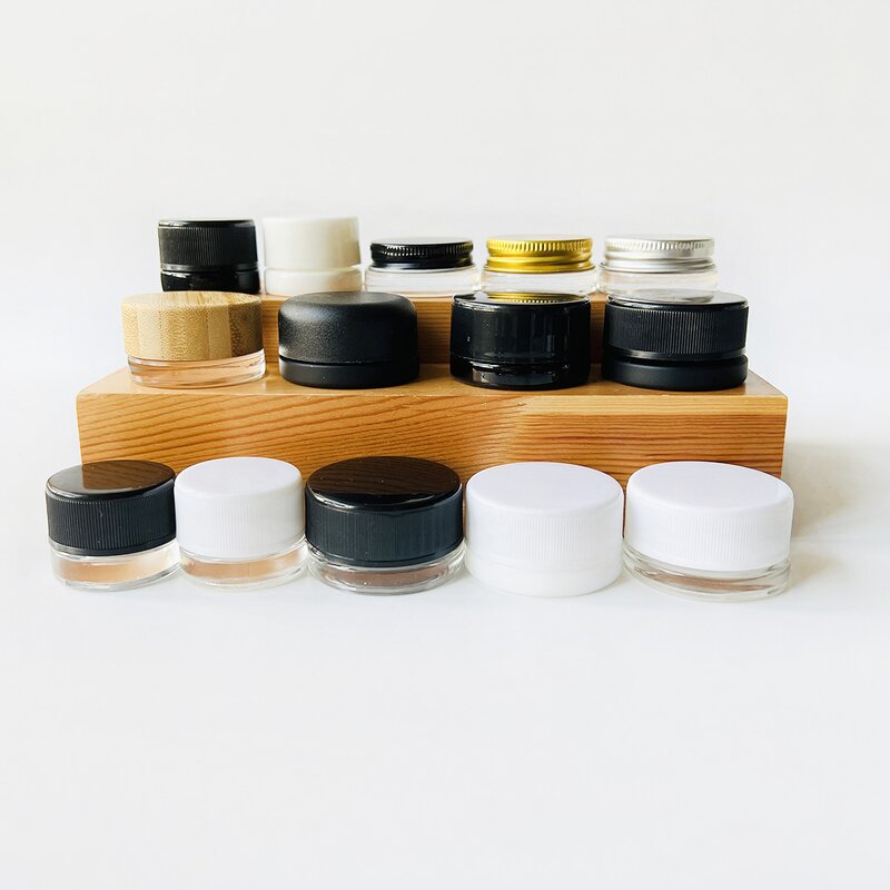 Hot Stamping Concentrate Jar Factory - 5ml-9ml Black Child Resistant Glass