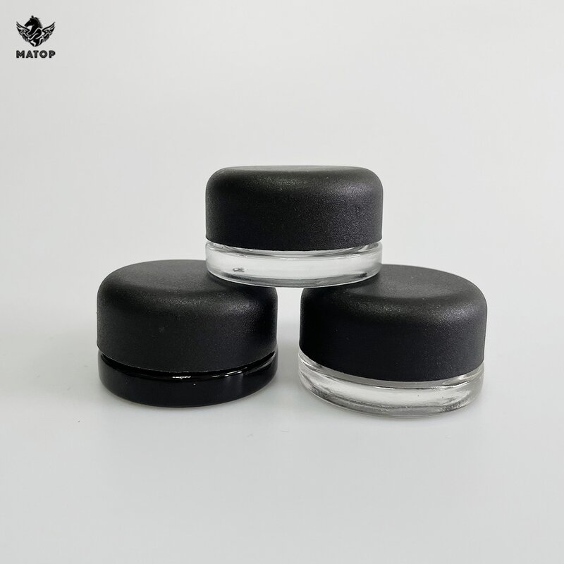 Small Glass square Jars Factory - In Stock 1-7 Gram Creams Extracts Wax