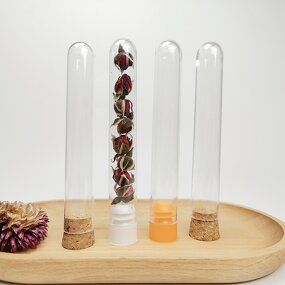 Plastic Vials Supplier - 125mm Test Tubes Plastic with Cork Stopper