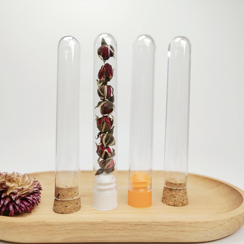 Plastic Vials Supplier - 125mm Test Tubes Plastic with Cork Stopper
