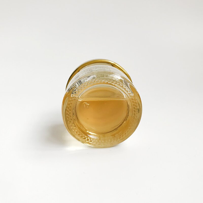 Honey Glass Jar Manufacturer - Wide Mouth Round Mini 35 Ml Golden Caps