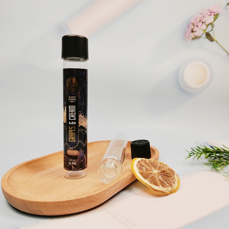 Glass Pre Tube Manufacturer - Custom Printed Stickers 98mm-120mm with Lid