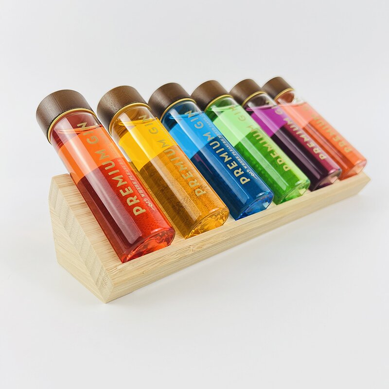 Mini Glass Wishing Bottle Factory - Clear with Wooden Lid Decorative Tube