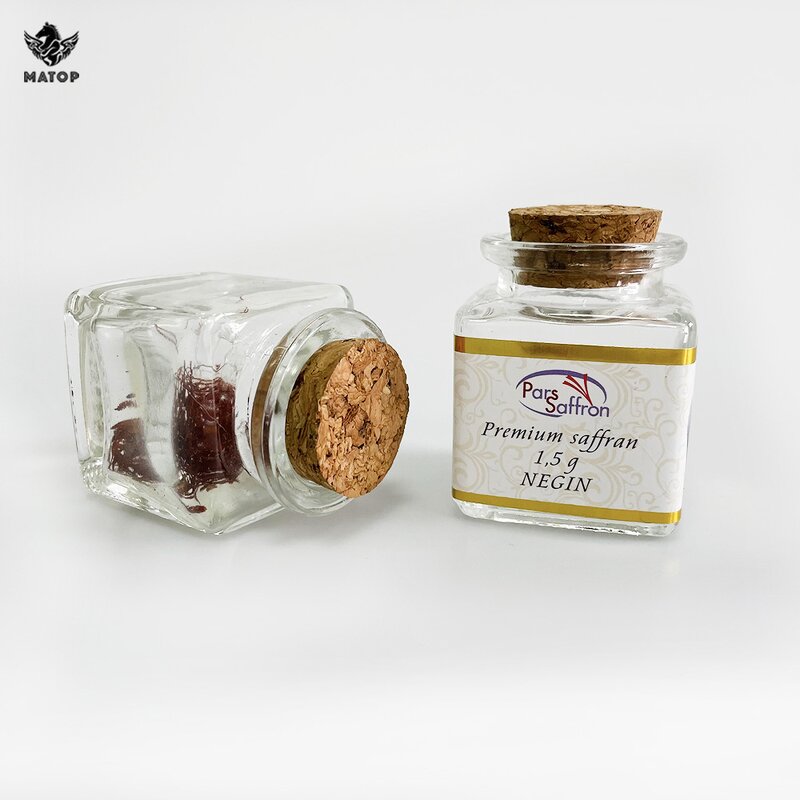 Mini Saffron Container Factory - Round 1g-5g Seal Glass Bottles Metal Caps