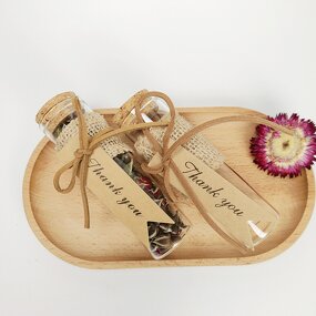 Glass Wishing Bottles Supplier - 10ml 15ml 20ml Clear with Wood Cork Lid