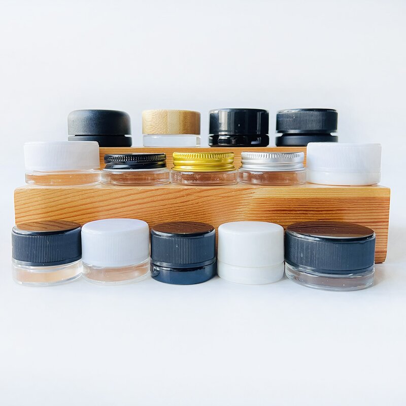 Square Glass Jar Factory - 3ml-9ml Small Wax Calyx Container Packaging