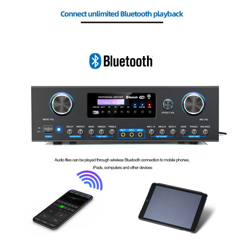 Power Amp Manufacturer - AK-5000 Professional 300W2 Analog Signal