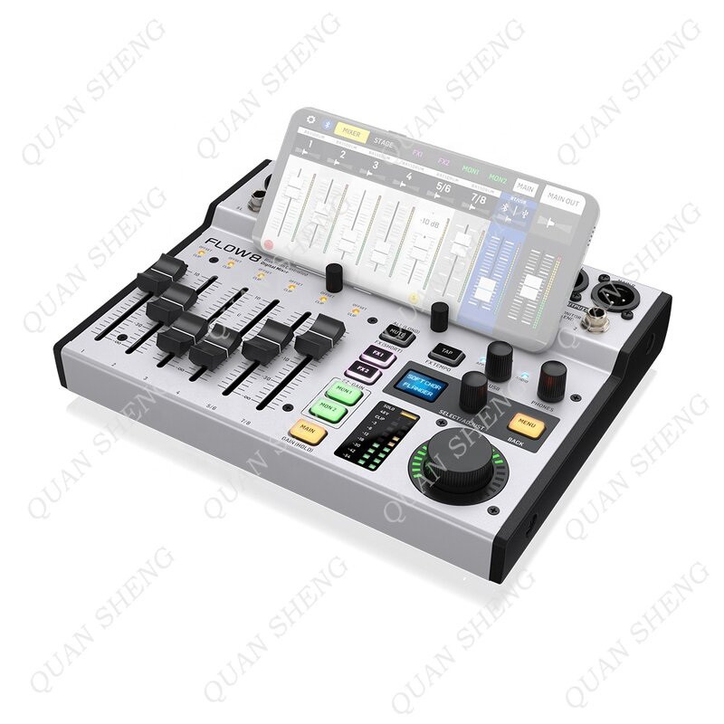 Digital Sound Mixer Manufacturer - Flow 8 8-Channel with XLR Mono Output