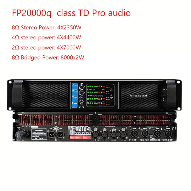 Audio Power Amplifier Supplier - QUANSHENG FP20000q 4-Channel Metal Shell