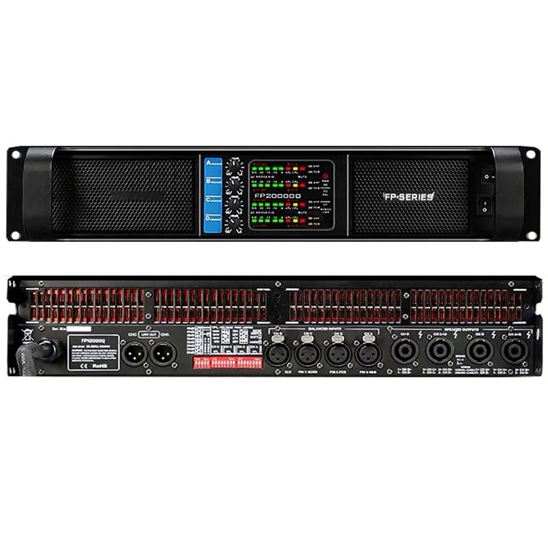 Audio Power Amplifier Supplier - QUANSHENG FP20000q 4-Channel Metal Shell